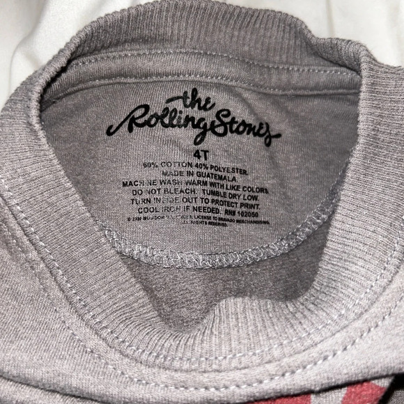 ROLLING STONES long sleeve gray sweatshirt toddler 4T - Picture 3 of 5
